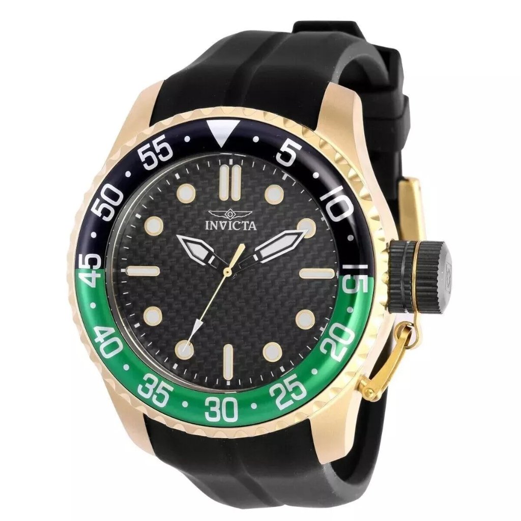 495 Msrp Invicta Pro Diver Black Dial Sprite Bezel Mens Watch
